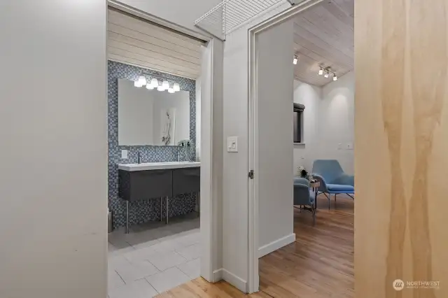 The primary suite boasts an ensuite bath and walk-in closet.