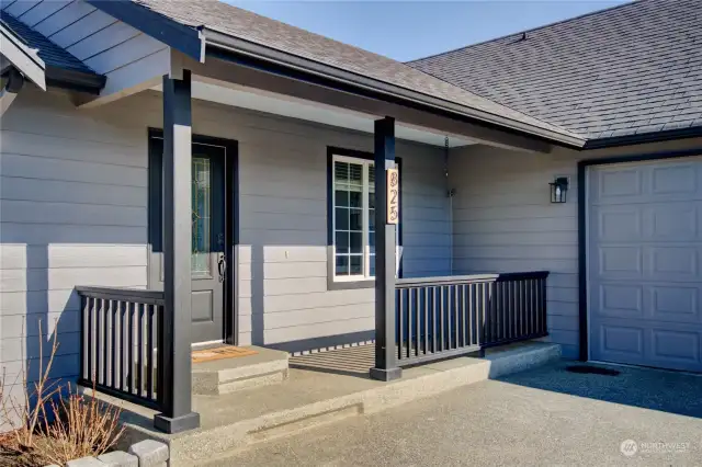 Front Entrance with covered porch.