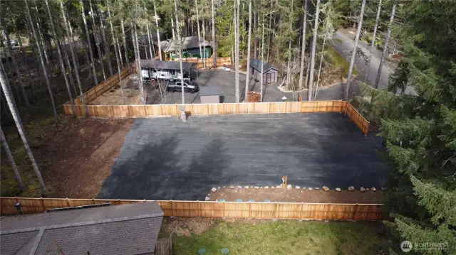 Drone close up side facing north