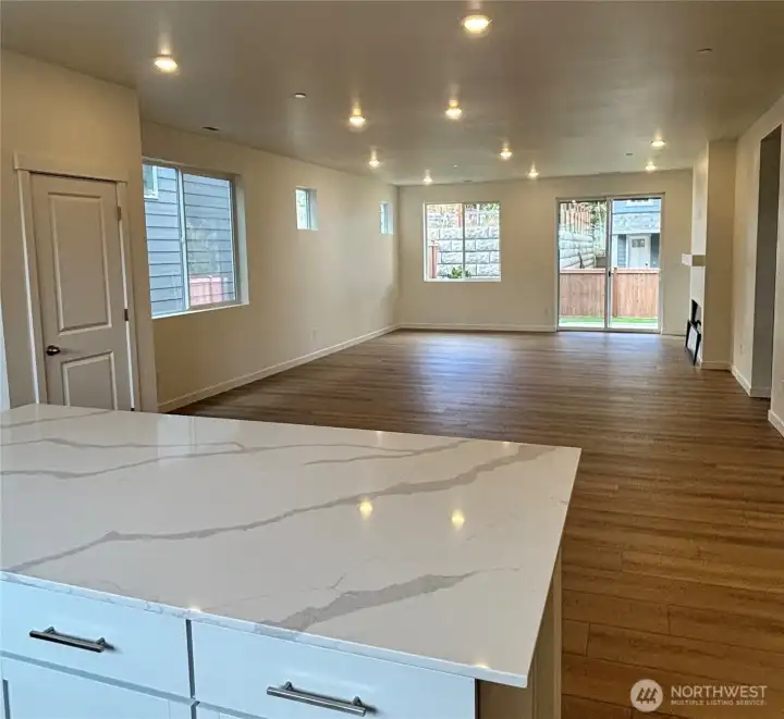 Great room with access to covered patio