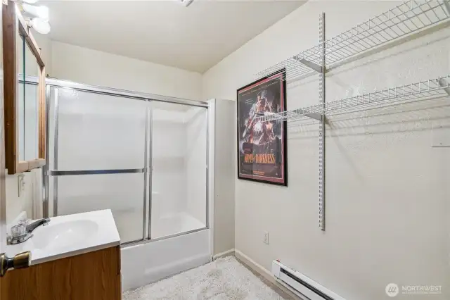 Second main floor bathroom off bonus  room.