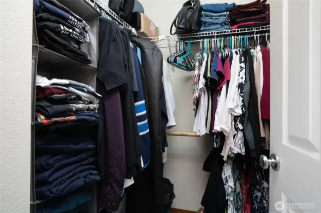 Primary walk-in closet.