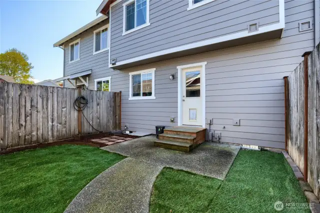 Low maintenance backyard and privacy fencing.