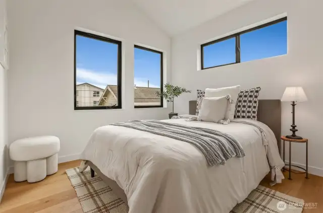 Good Size Second Bedroom with Vaulted Ceilings, Heating/Cooling