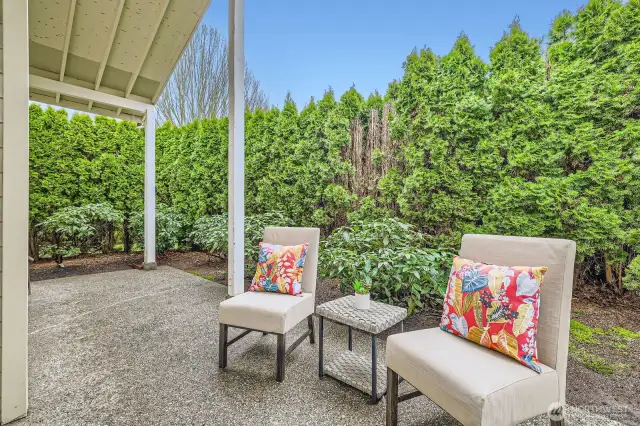 Private outdoor patio