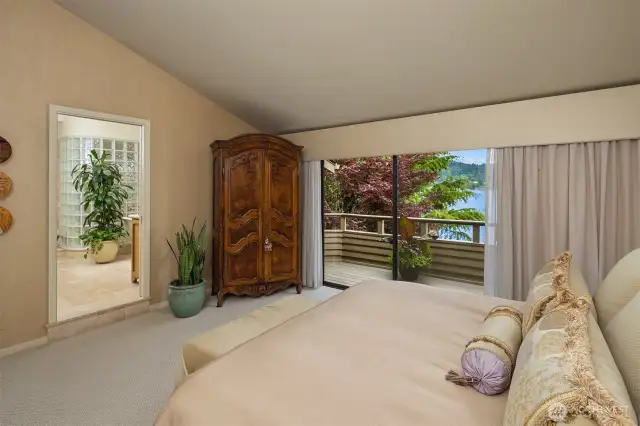 Primary Suite with Deck + Views to Lake Sammamish