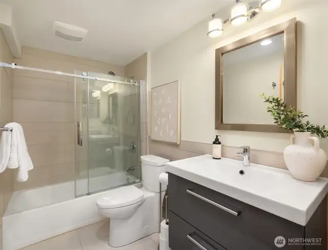 Lower-level bathroom