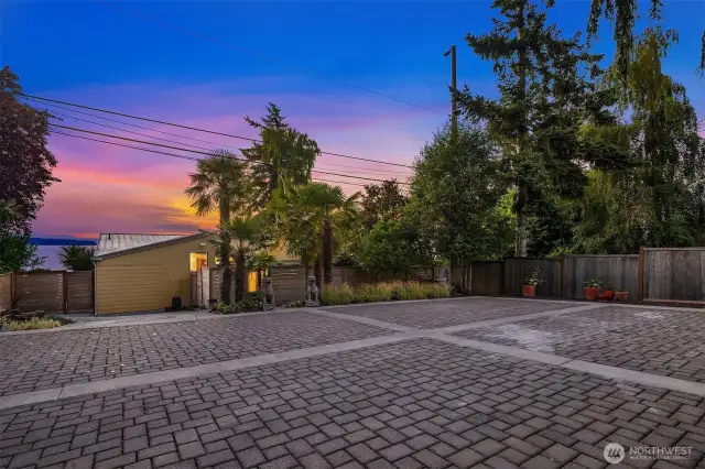 Paved parking: this is a rare site for local waterfront properties.