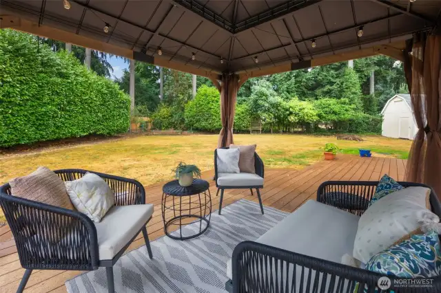 deck with hard covered awning