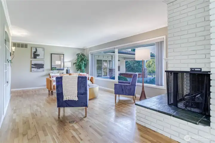 Living Room and Fireplace