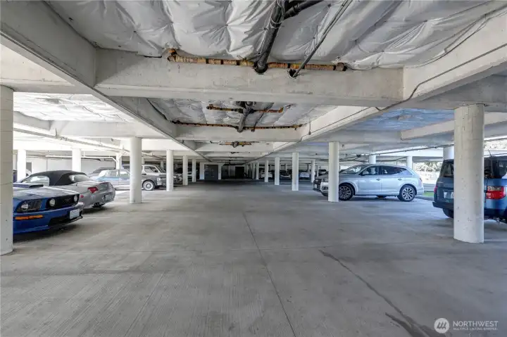 Covered parking. Two spaces are assigned to the new owner. A great benefit!