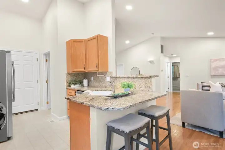 Mornings simplified at the breakfast bar.