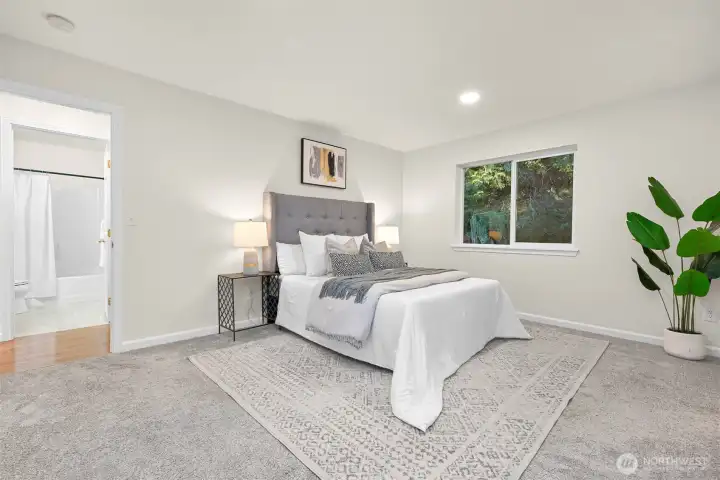 Oversized primary bedroom.