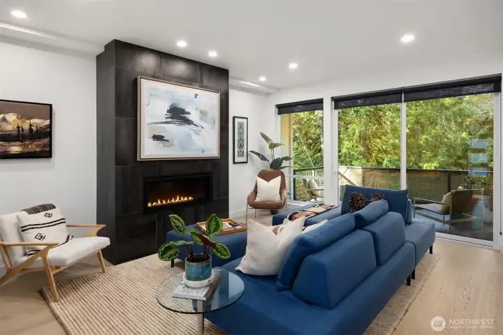 Gorgeous gas fireplace anchors the main floor Great   Room.