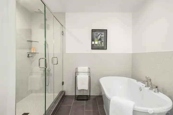 Primary Bathroom with Soaking Tub.
