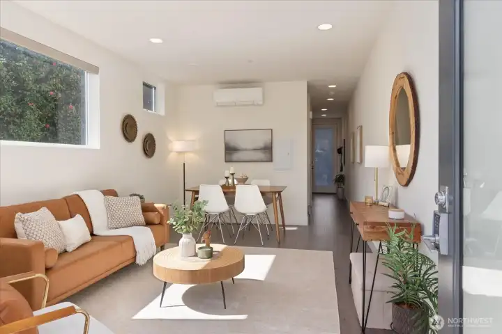 Open living with room for a dining table