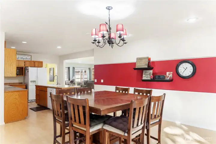 Dining area and kitchen