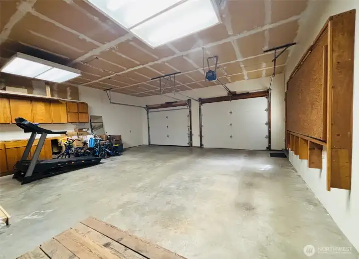Insulated 2 car garage (recently painted)