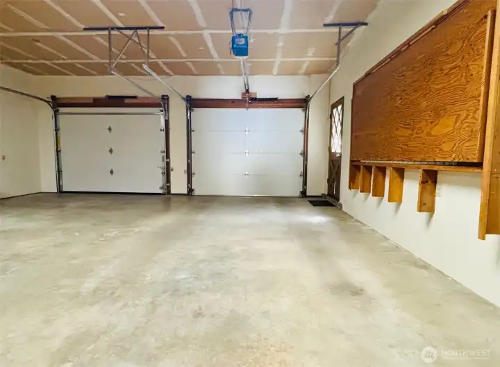 Insulated 2 car garage (recently painted)