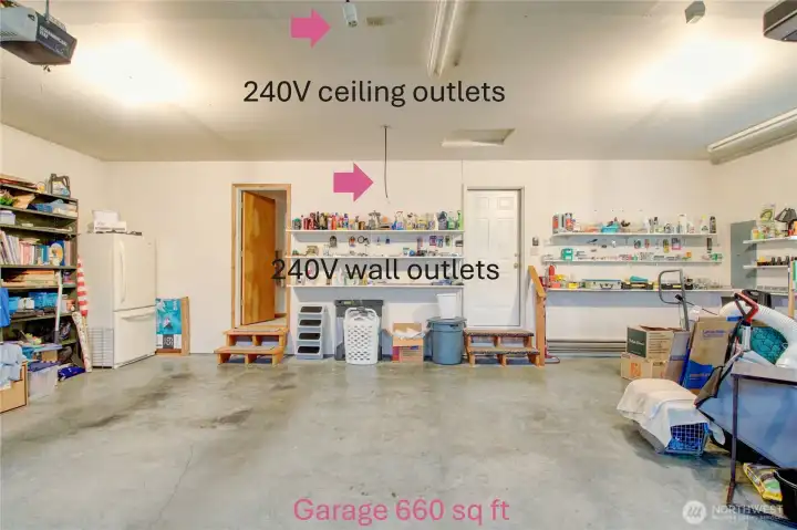 Oversized Garage with 240V outlets