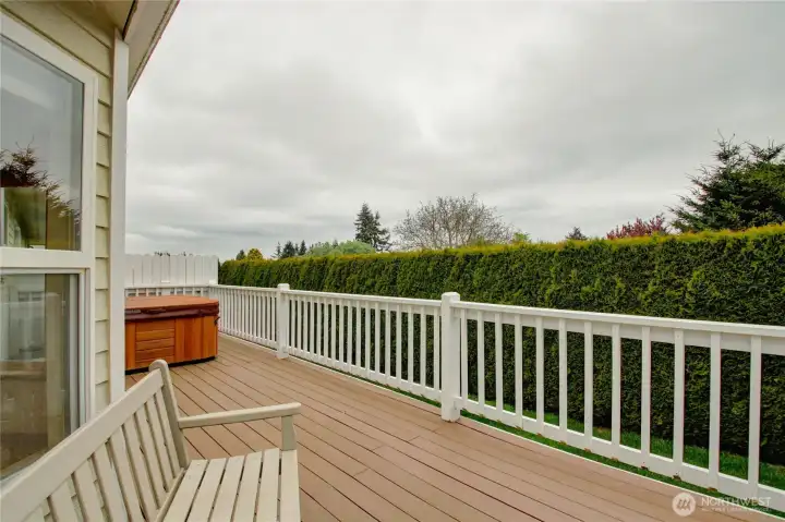 Private backyard deck