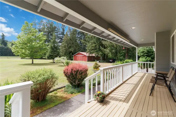 Wide front porch