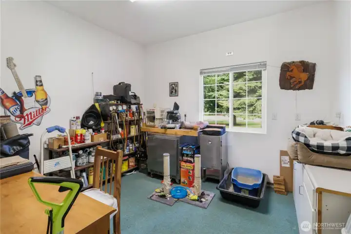 Workshop in garage.