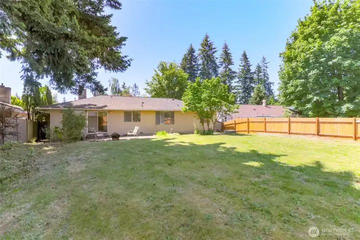 Big backyard, fully fenced.