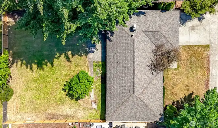 Aerial view of home & property.