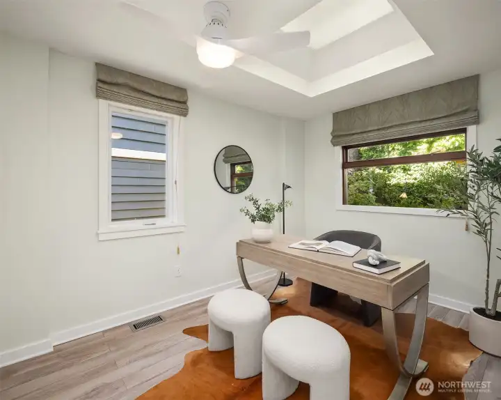 This 2nd room is currently staged as a den but can be used as a bedroom if desired.