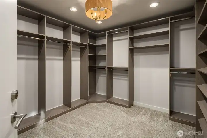There are 2 large walk-in closets, this is one of them.