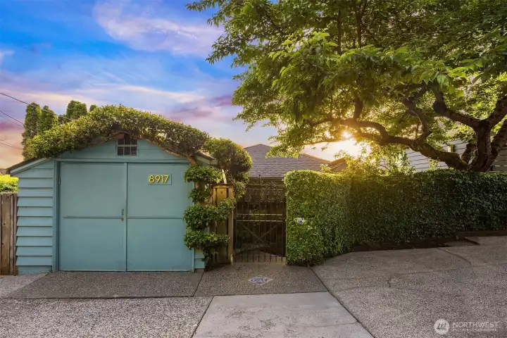 Charming and sheltered from the street, the house feels totally private.