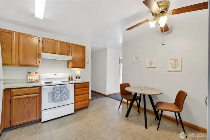 Ceiling fans throughout the home