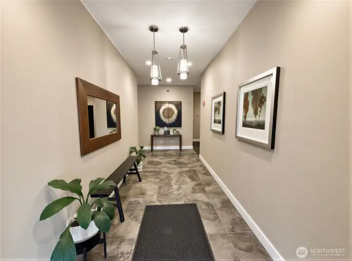 Condo building entrance common area