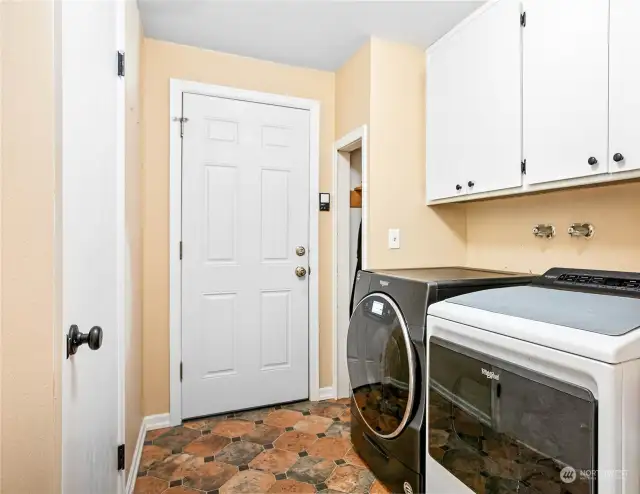 Laundry Rm with 1/2 bath and pantry