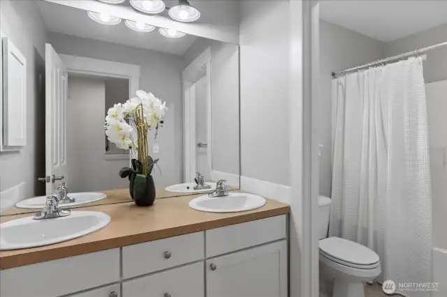 Hall Bath with oversized tub