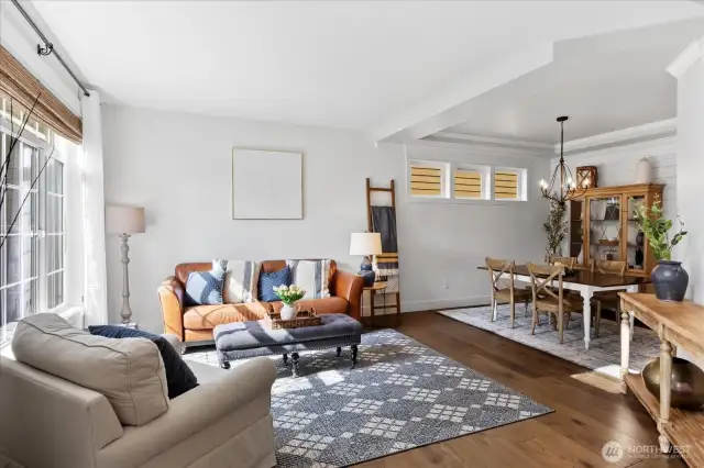This living and dining room can be flexible for whatever you need. Billiards, huge sectional, seating for 20...it can all happen here!