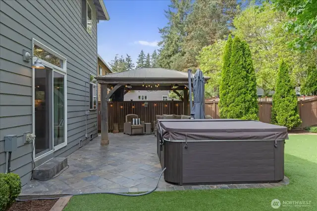 It's time for backyard fun! Brand new hot tub and heated gazebo in 2023.Well over $40,000 to make this backyard pop!