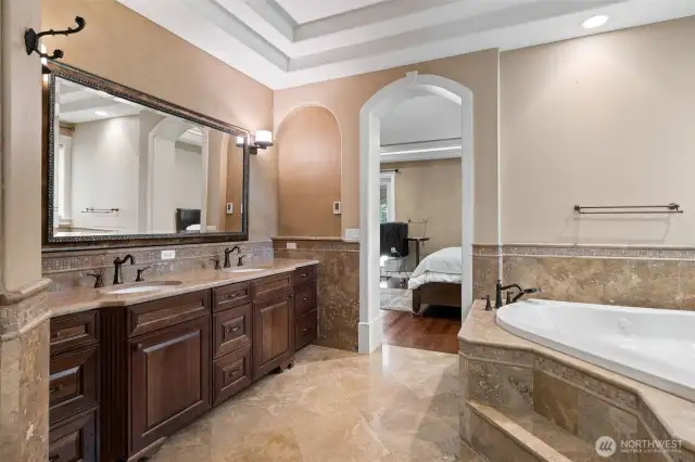 Another wonderful look at the Main fllor Primary Bathroom.  Radiant heat flooring!