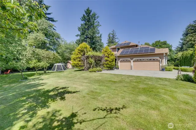 Riding Lawn mower comes with the purchase of this house, and what better way to enjoy the yard with so many different uses to be enjoyed!  3 car garage with Generator that stays with the house!
