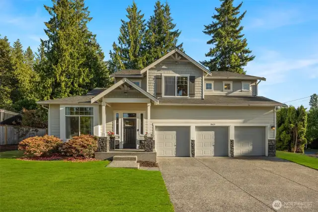 Nearly-new home with large fenced yard and attached 3-car garage.