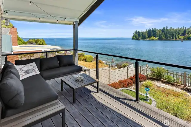 Upper covered deck view to the east...