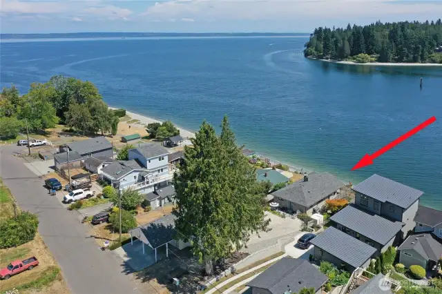 The overhead view to the east...