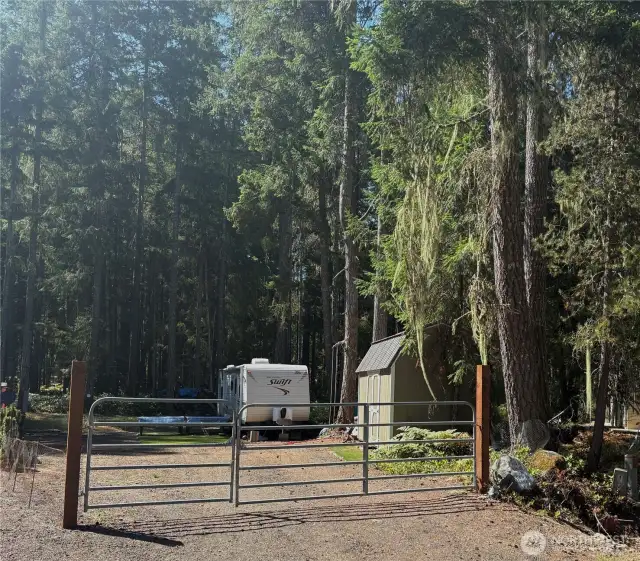 Private metal gate entrance