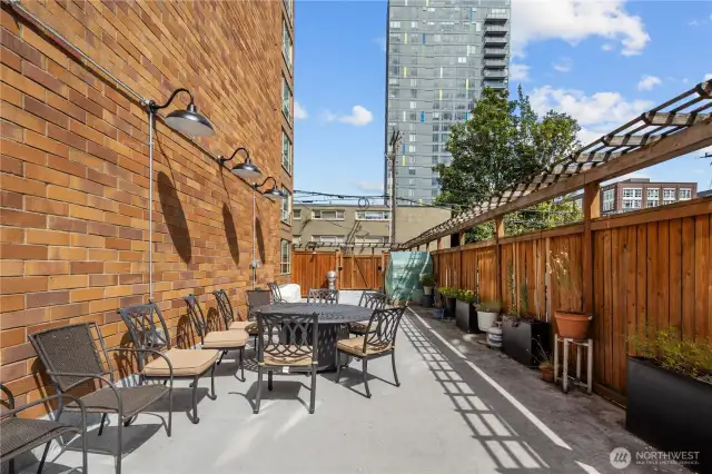 Private, Gated community patio.