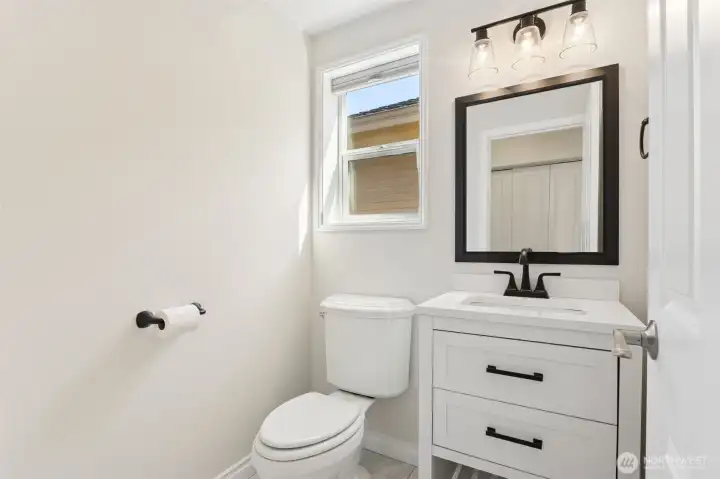 Updated downstairs half bath