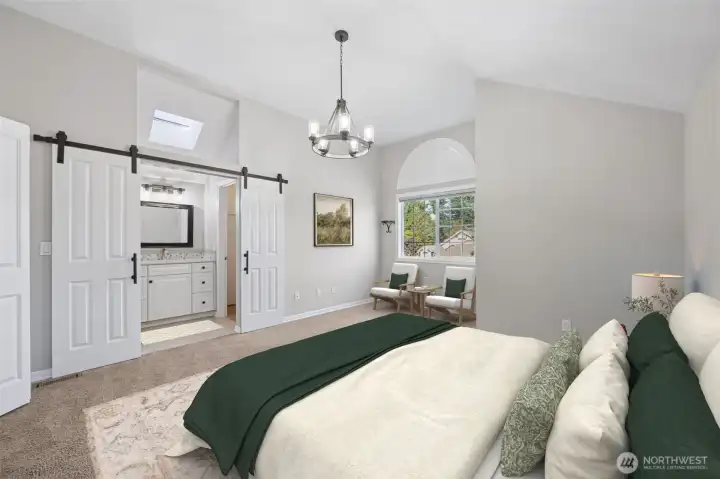 Primary suite with 2 closets
