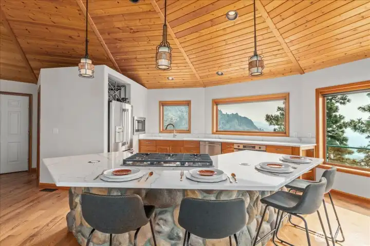 Completely refinished and redesigned kitchen