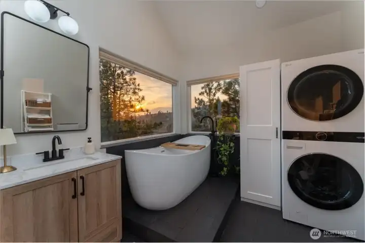 Soak in incredible views from ADU bathroom