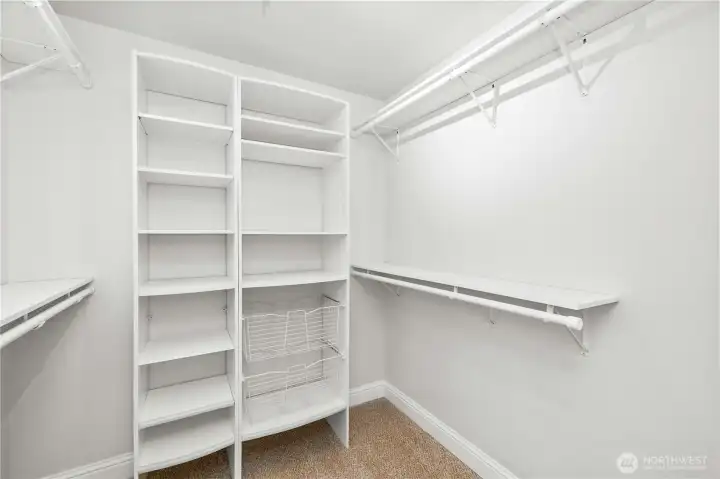 Built-Ins in the Primary Walk-In Closet
